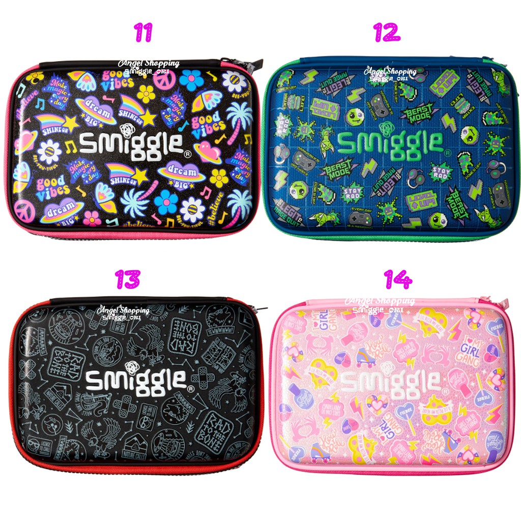  KOTAK  PENSIL  SMIGGLE DOUBLE SLETING 100 ORIGINAL 