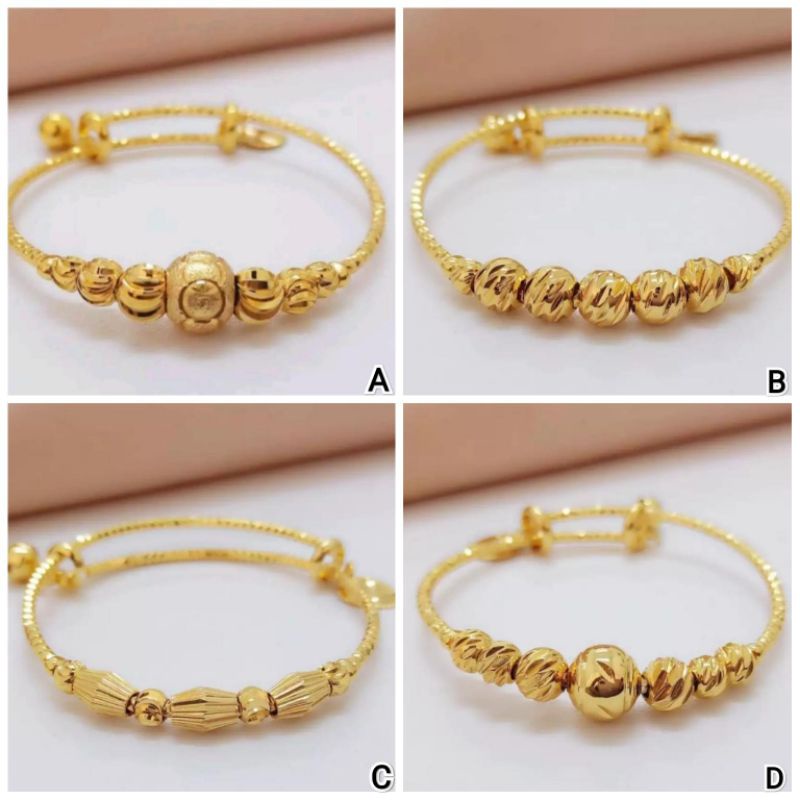 gelang tangan anak / gelang bulat gelang dubai lapis emas gold