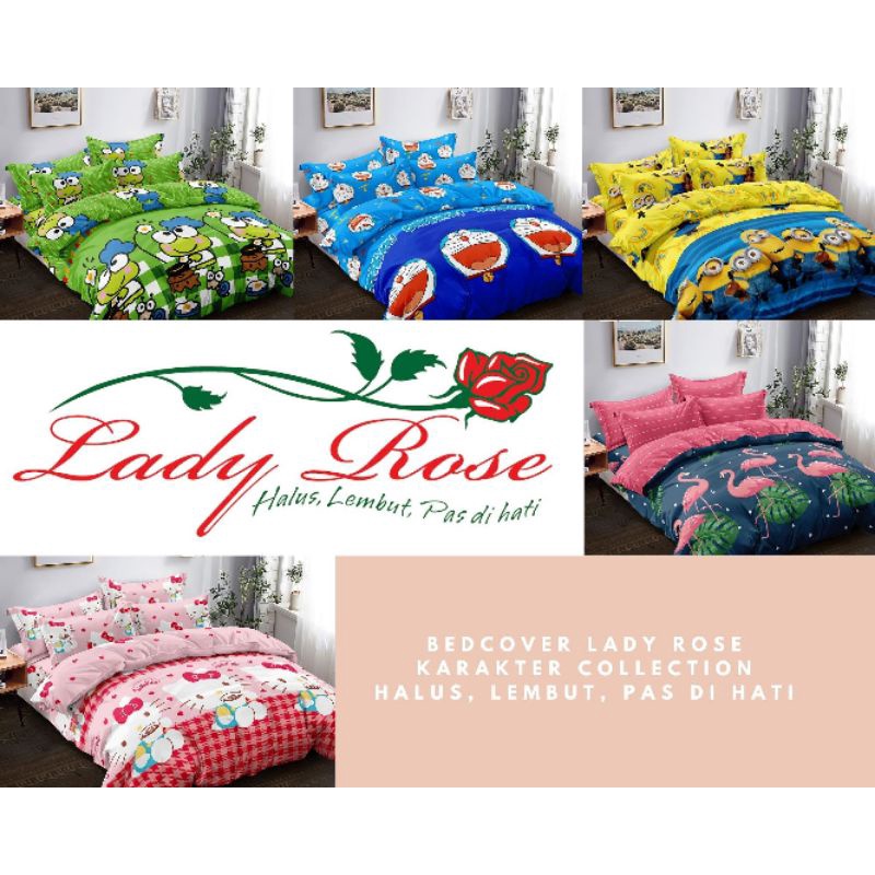 Lady rose - Bedcover Set Sprei Rumbai Motif Karakter Collection 180x200cm