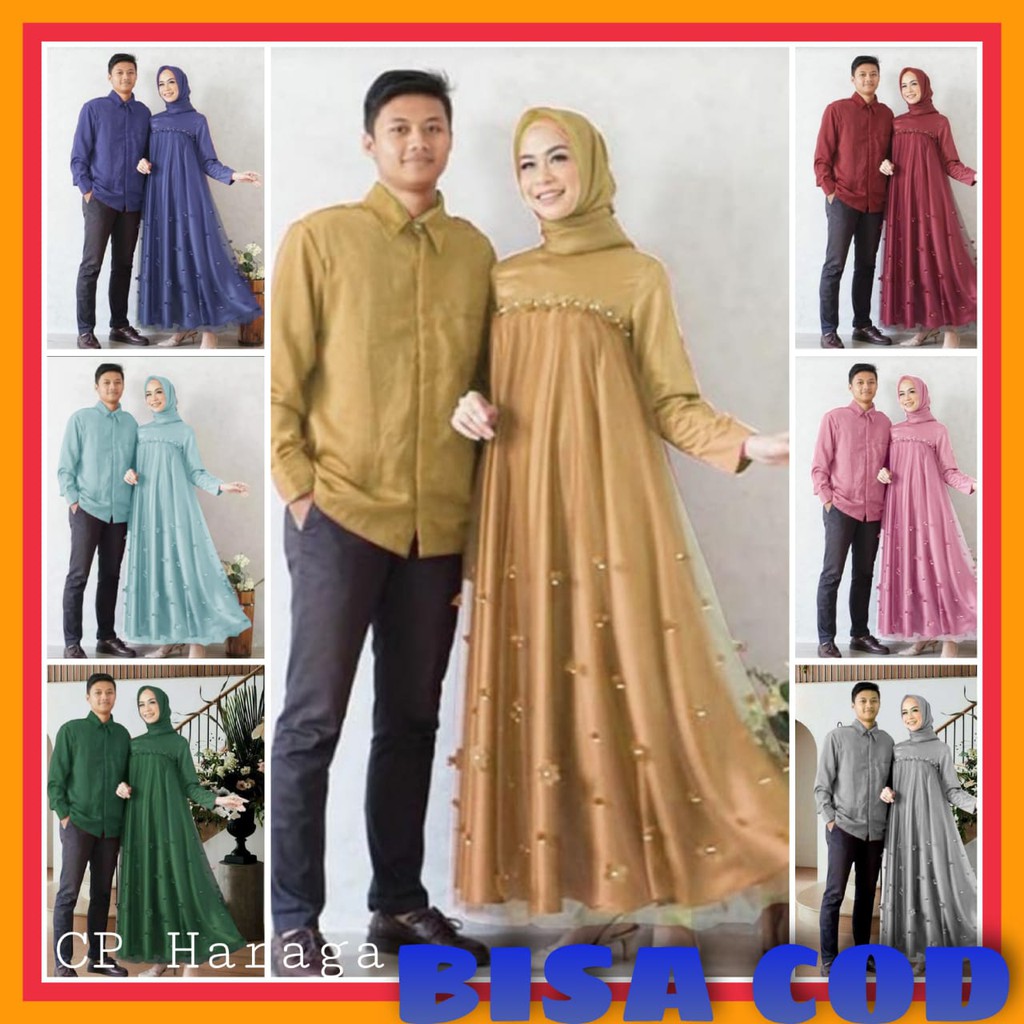 Muslim Wanita Couple Pria / Baju Kapel Cewek Cowok Terbaru / Baju Pasangan Pria Wanita / Couple Pest