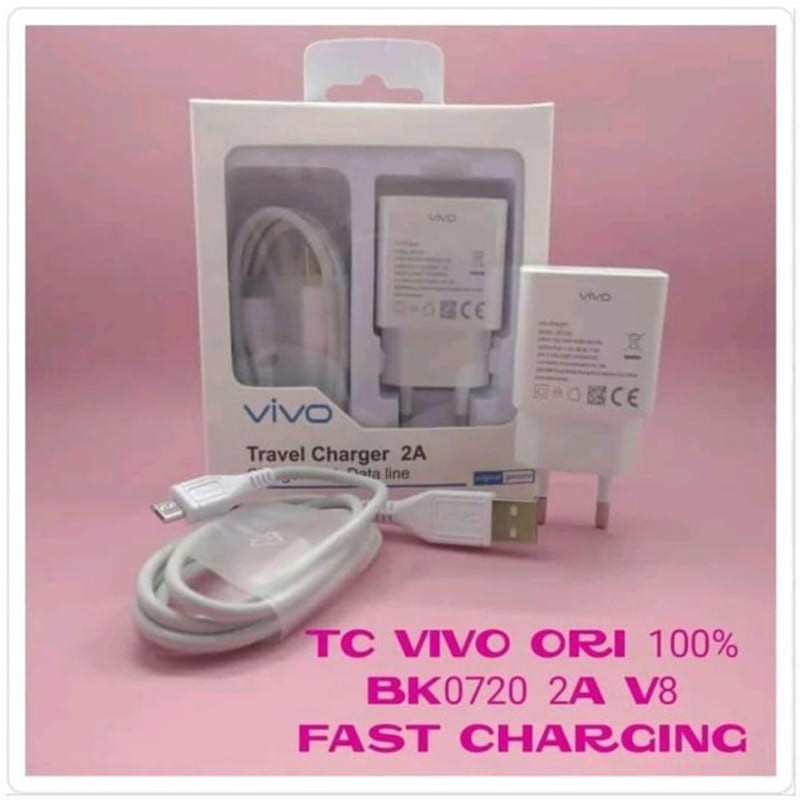 Charger VIVO V3 V5 V7 PLUS X7 X9 XPlay 5 6 Y53 X20 2A 9V Fast Charging ORIGINAL Casan Cas HP VIVO