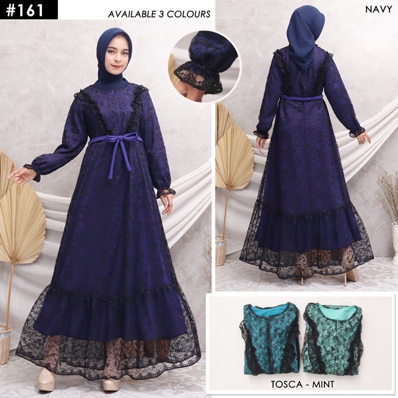 GAMIS BRUKAT PESTA | BROOKAT SHABBY TERMURAH TERLARIS | BRUKAT HITAM