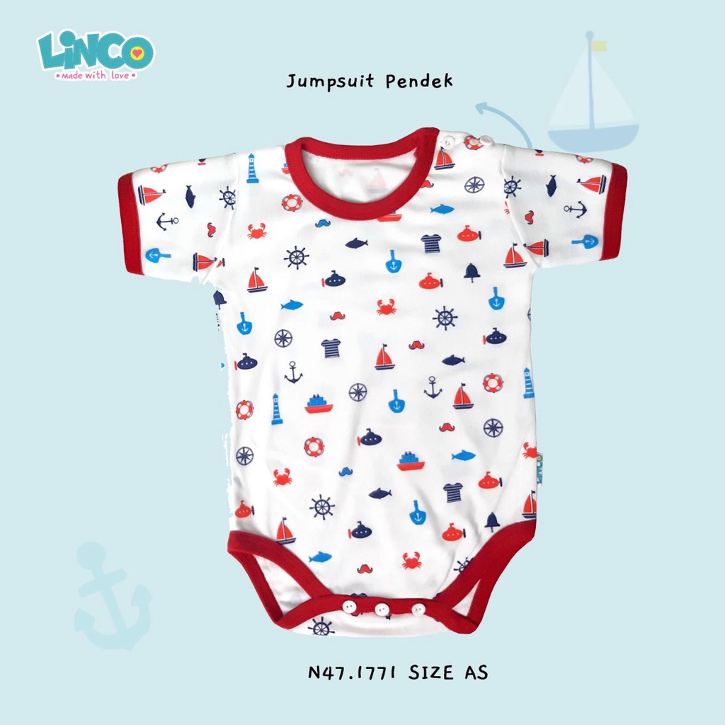 JUMPER BAYI MOTIF LENGAN PENDEK ALL SIZE 0 - 6 BULAN / JUMPER KATUN JUMPSUIT NEWBORN