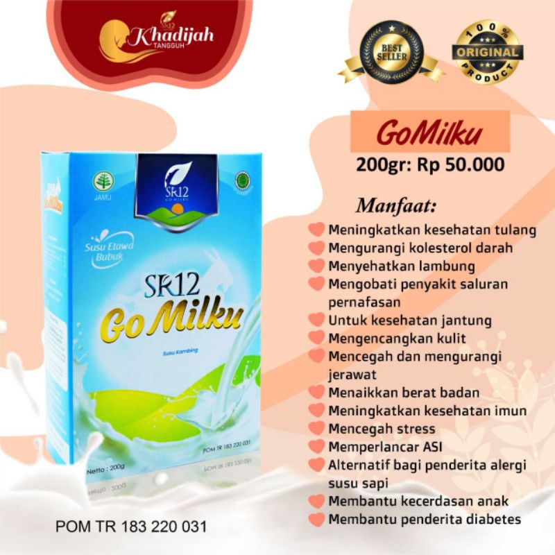 

SUSU KAMBING ETAWA PLUS HERBAL // GOMILKU SR12 KEMASAN 200 GRAM