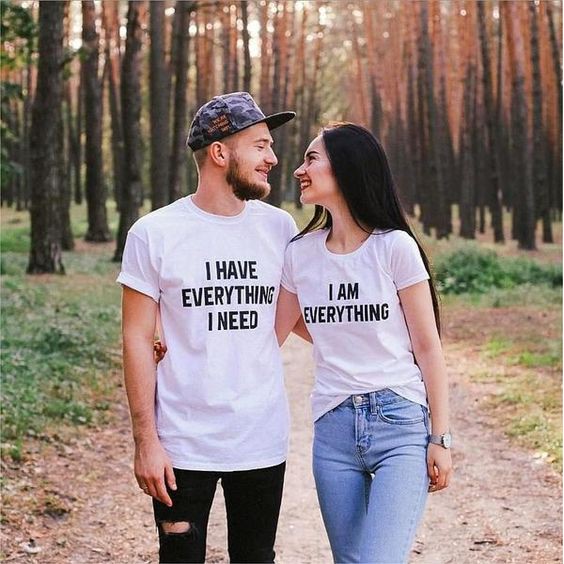 Diskon!!! Kaos Couple Baju T-shirt Big Size i have everything i need &amp; iam everything couple