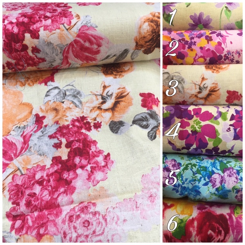 [SALE] Kain Linen Halus Linen Jepang motif bunga