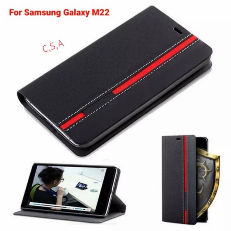 Flip Cover Samsung Galaxy M22 PU Leather Case