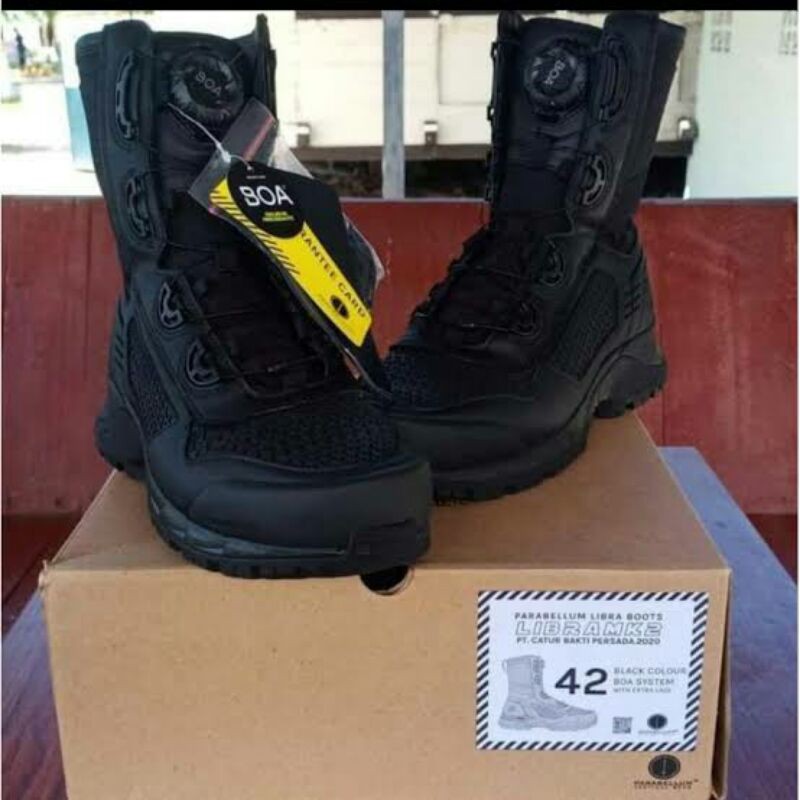 Sepatu PDL Tali Putar Boa Parabellum Libra MK2 Jatah Original Box Coklat