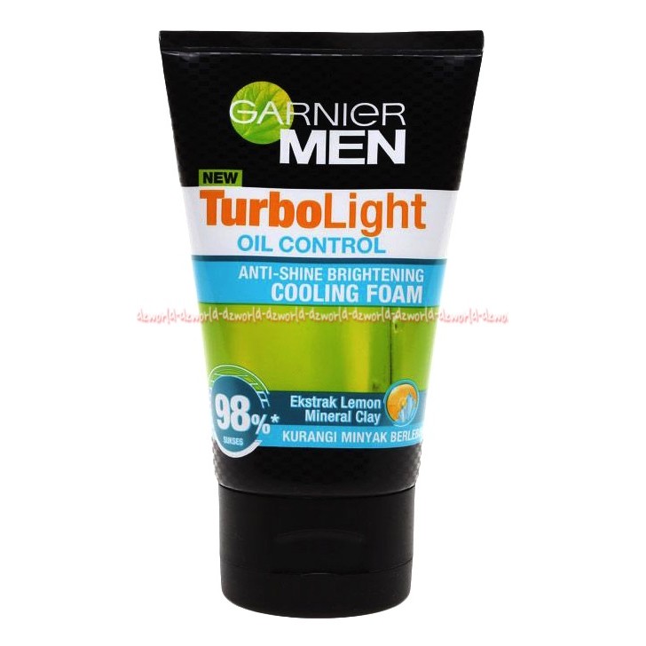 Garnier Men Turbolight 100ml Oir Control Cooling Foam Sabun Muka Pria Garnier