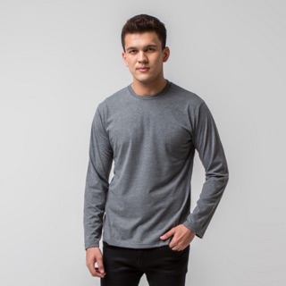 KAOS POLOS LENGAN PANJANG MISTY TWOTONE 30s cotton premium