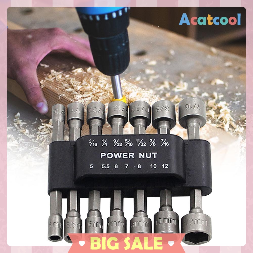 14pcs Torque Wrench Hex Socket Sleeve Head Bits Set 5-12mm Spanner Key Grip