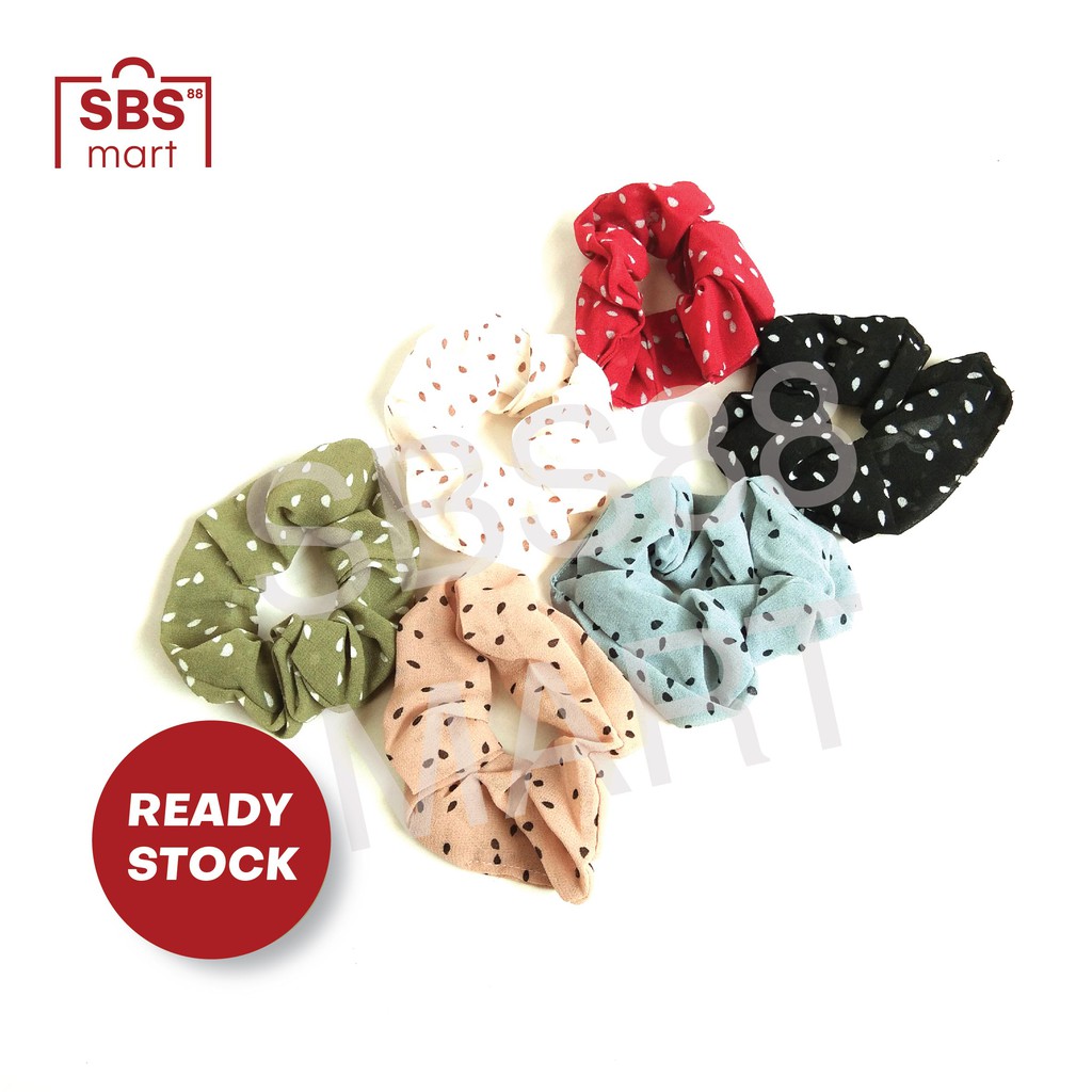 SCRUNCHIE MOTIF BUNGA KOREA PREMIUM - Scrunchie Cepol Hijab | INNER KUNCIR HIJAB JILBAB KERUDUNG