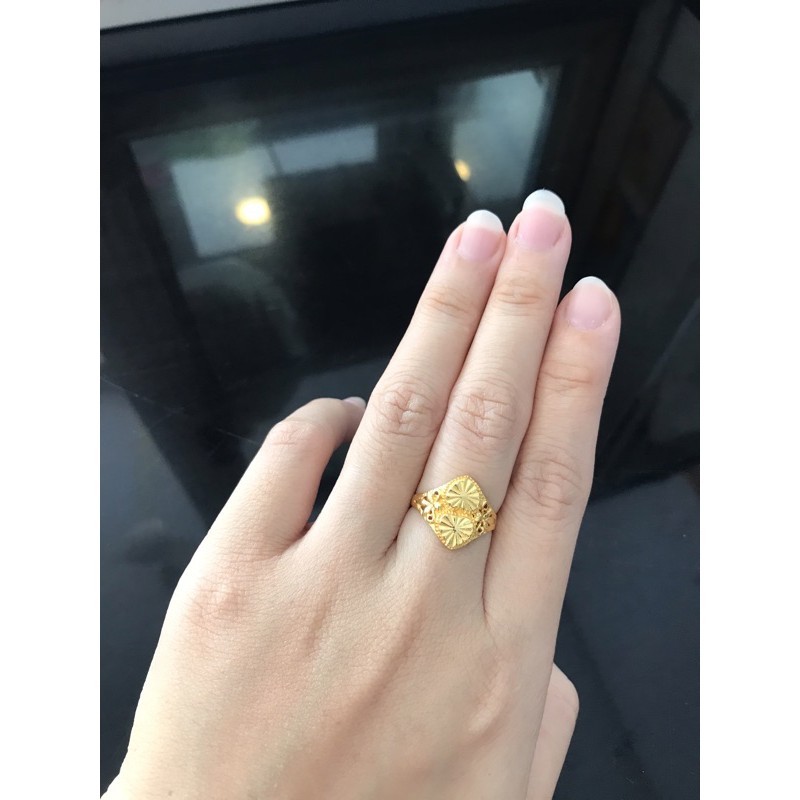 Cincin double love emas asli kadar 97% 24k