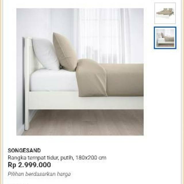 Ikea songesand rangka tempat tidur ranjang ex display