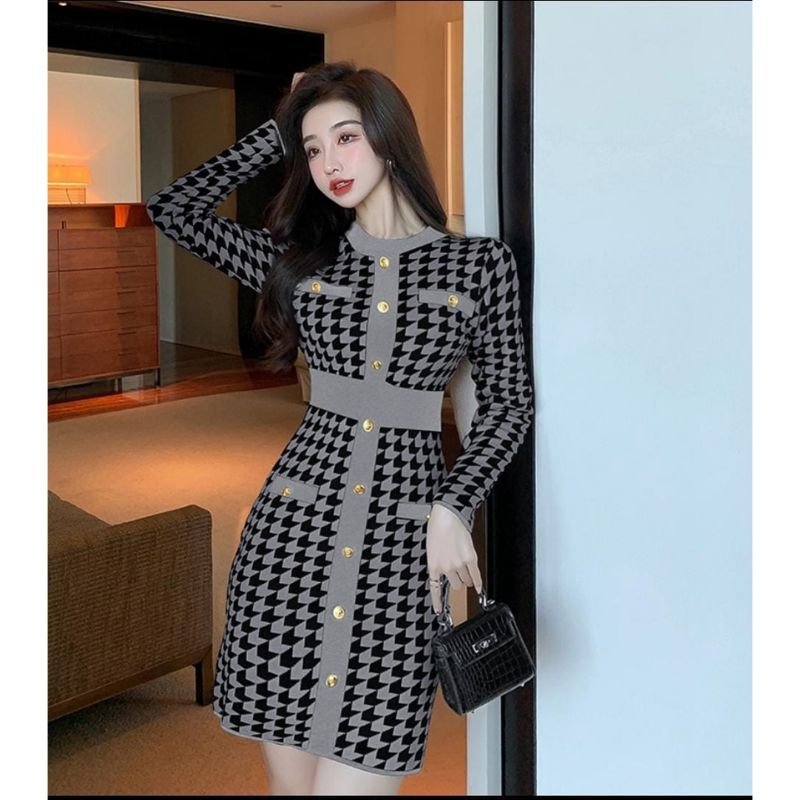 TUNIK TINIC MIDI DRESS IMPORT BANGKOK BKK PREMIUM HIGH QUALITY FIT TO XXXL RAJUT KNIT PREMIUM DRESS 