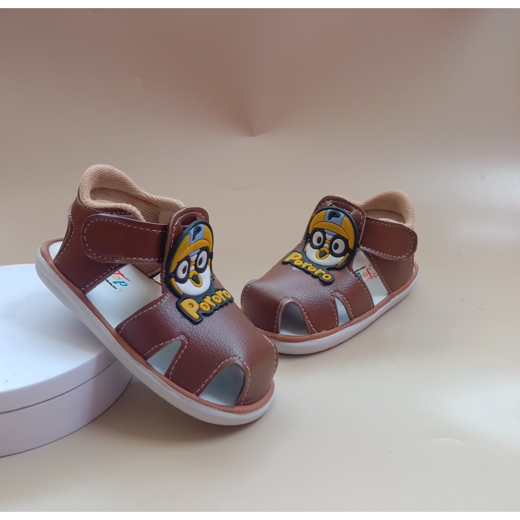 SEPATU SANDAL BUNYI USIA 1-3 TAHUN ANAK BAYI LAKI LAKI  / SEPATU SANDAL ANAK COWOK BALITA MURAH SANDAL BABY KEREN- SS-PORORO