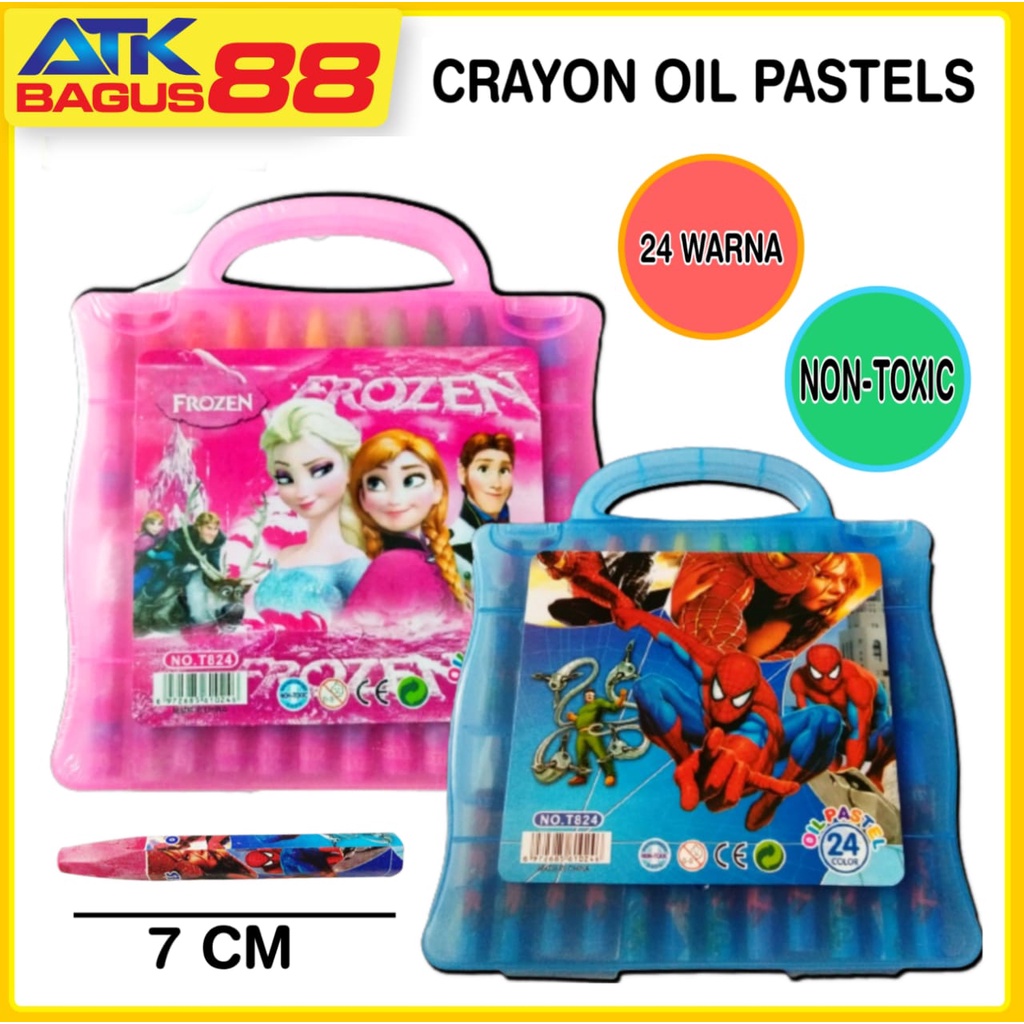 Crayon 24 Warna / Oil Pastel / Mewarnai