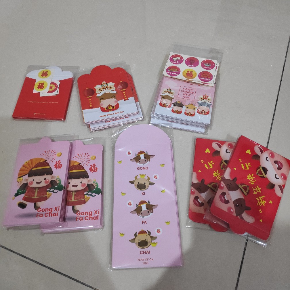 Angpao Imlek 2021 Shio Kerbau Ukuran  Panjang (uang Tidak Dilipat)