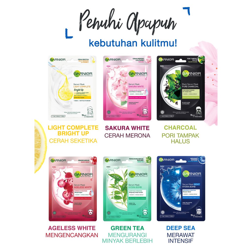 GARNIER SERUM MASK / SHEET MASK 32gr