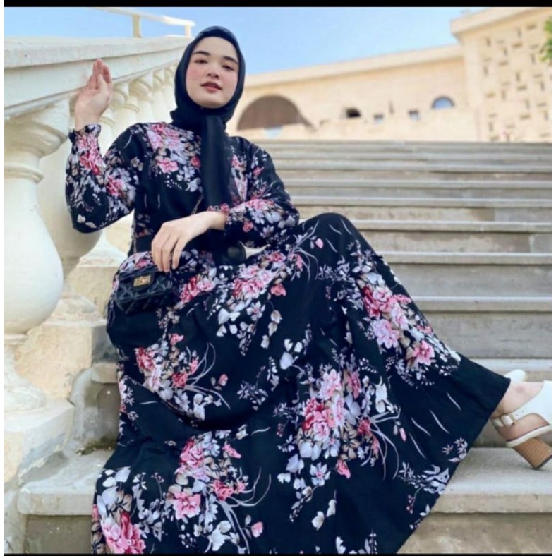 ( GRATIS ONGKIR ) GAMIS SAKURA TERBARU 2023 // GAMIS MONALISA PREMIUM MOTIF BUNGA SEPATU BUSUI