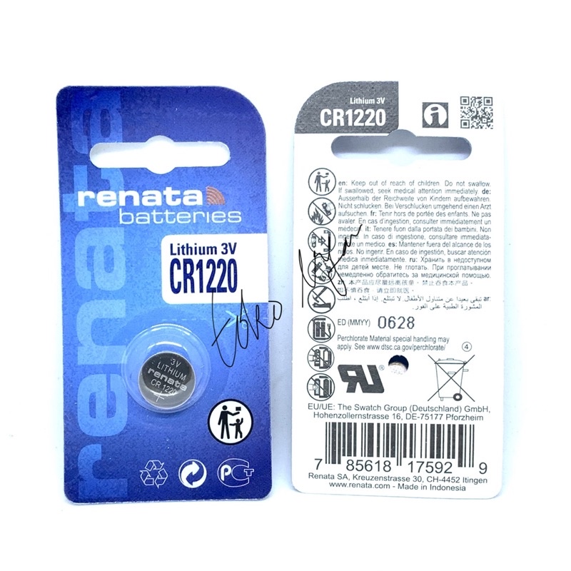 BATERAI RENATA CR1220 ORIGINAL CR1220, DL1220, SB-T13, 5012LC