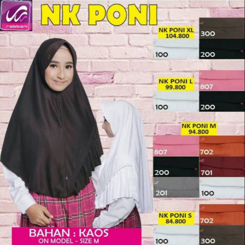 SALE / kerudung rabani NK poni ORI