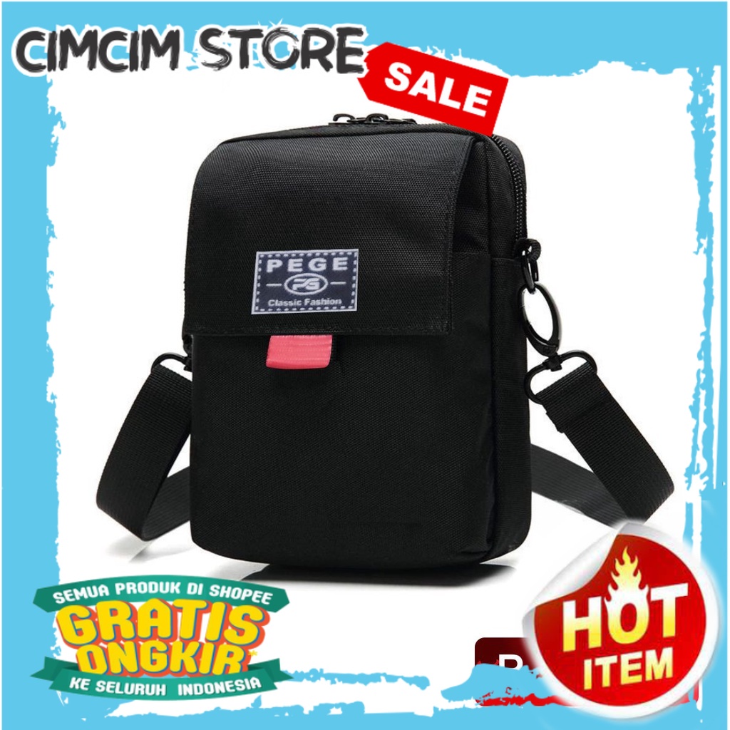 TAS WANITA DAN PRIA TERBARU TERMURAH / Tas Selempang Pria Kasual Model Polos Slingbag Slempang Bahu 