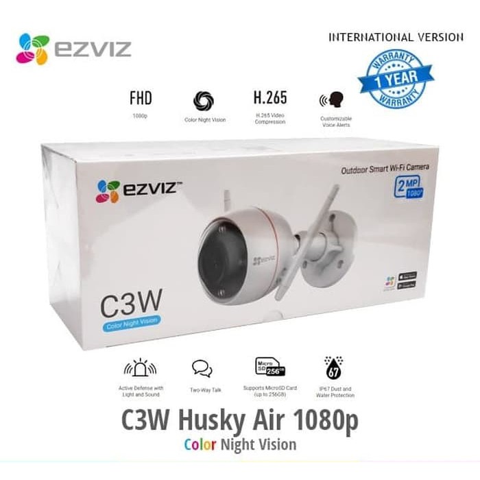 EZVIZ C3W OUTDOOR WIFI IP CAMERA CCTV FULL HD 1080P COLOR NIGHT VISION