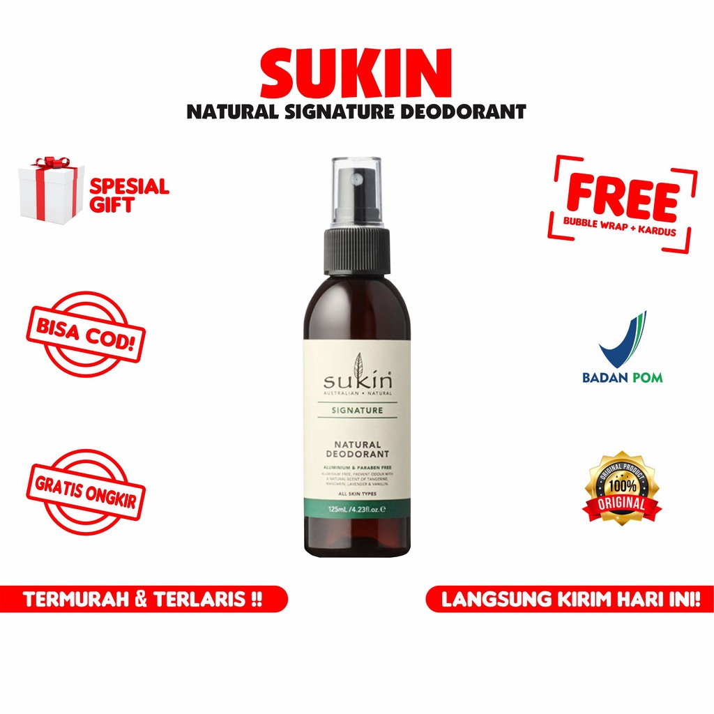 Sukin Deodorant Signature Natural Deodorant [BPOM] 125ml Natural Deodorant Spray Original