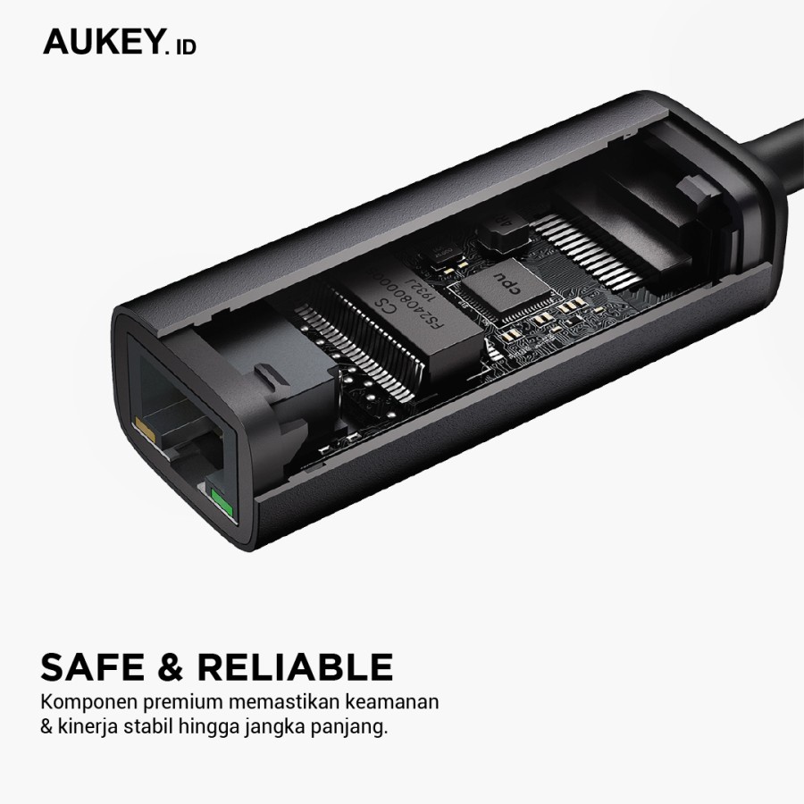 Aukey Adapter CB-A30 Type C (USB-C to Ethernet Jack) - 500583