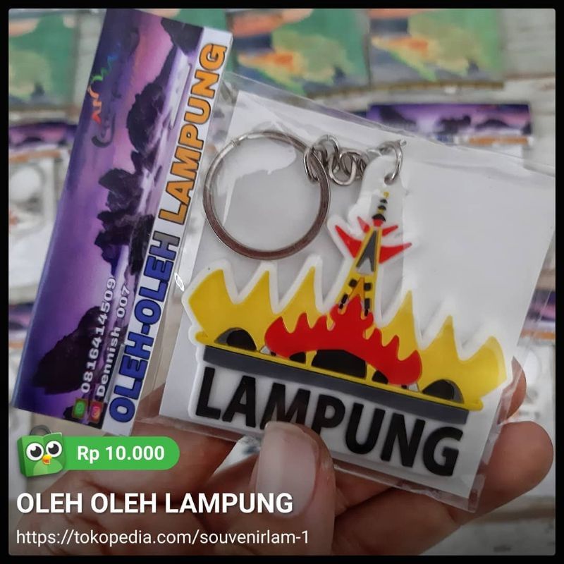 souvenir Gantungan kunci Menara Siger Lampung / Oleh Oleh Kota Lampung