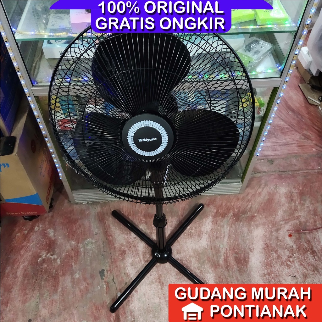 Kipas Angin Miyako 16inch kaki besi KAS 1606X Stand fan hitam KAS 1606 X
