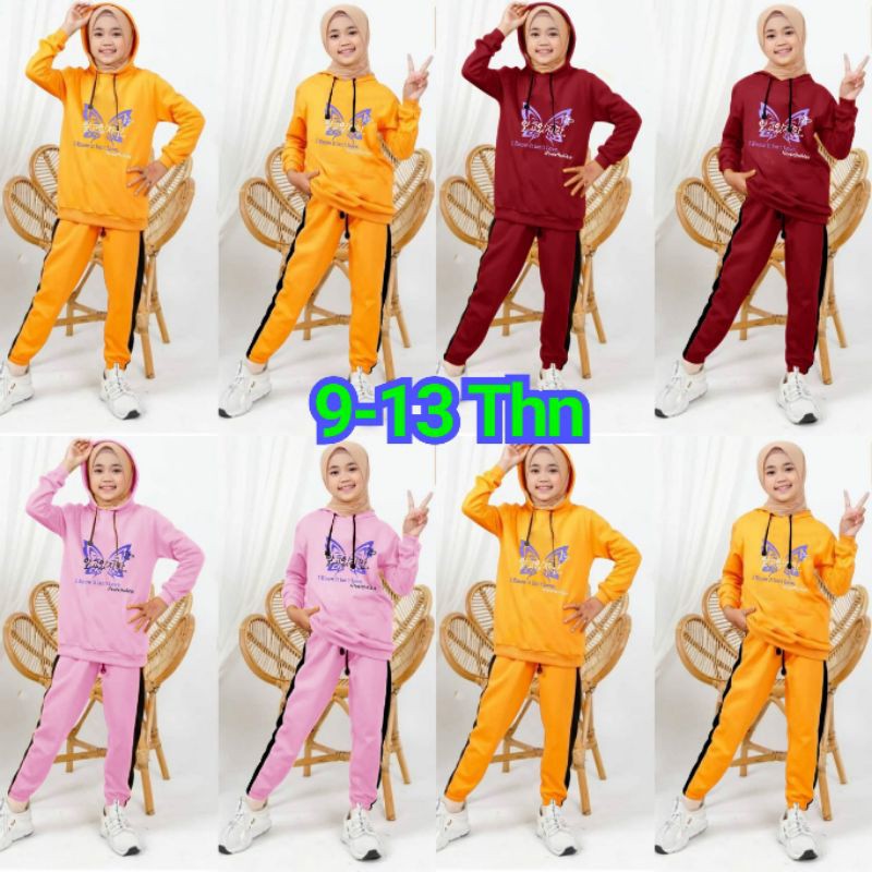 Set Yunabi hodie kid / Setelan baju anak remaja /BAJU ANAK PEREMPUAN SET BAJU ANAK UMUR 9 10 11 12 1