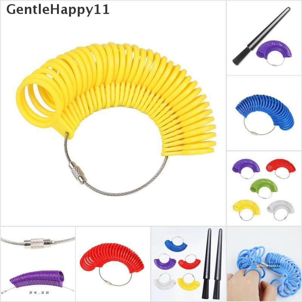 Gentlehappy Pencari Ukuran Cincin Plastik Mandrel Stick Finger Gauge Kit DIY Membuat Perhiasan Cincin