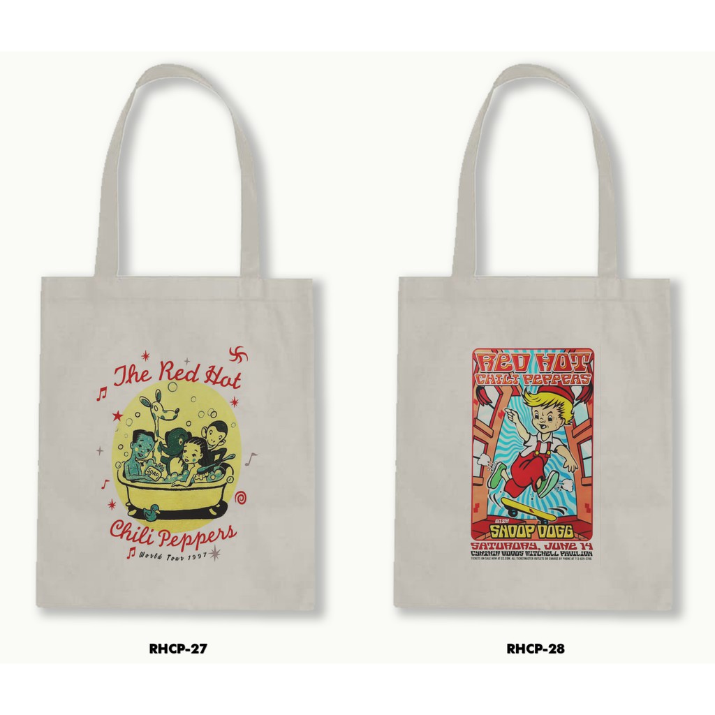 TOTE BAG BLACU - RHCP/RED HOT CHILI PEPPERS .02