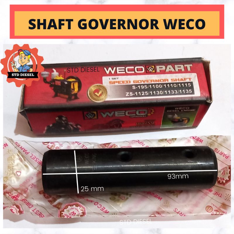 SHAFT GOVERNOR MERK WECO HITAM S195 S1100 S1110 ZH1110 ZH1115 S1115 S1125 S1130 ZH1130 ZH1125 AS GUBERNUR POLOS