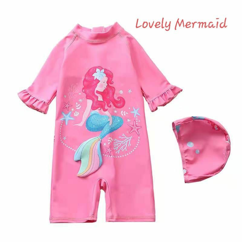 baju renang anak lovely mermaid/baju renang mermaid/kostuma anak mermaid/kostum mermaid