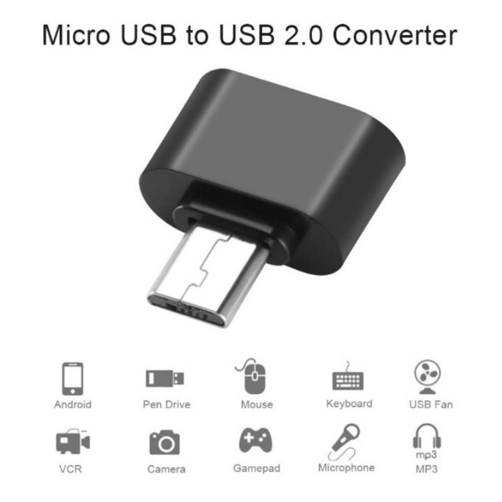 OTG MINI NON KABEL V8/MICRO MODEL PERSEGI PORT KONEKTOR (USB FEMALE TO MICRO USB MALE) AH013 - XOBOX