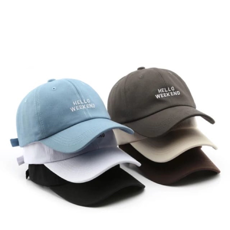 TOPI AESTHETIC HELLO WEEKEND UNISEX