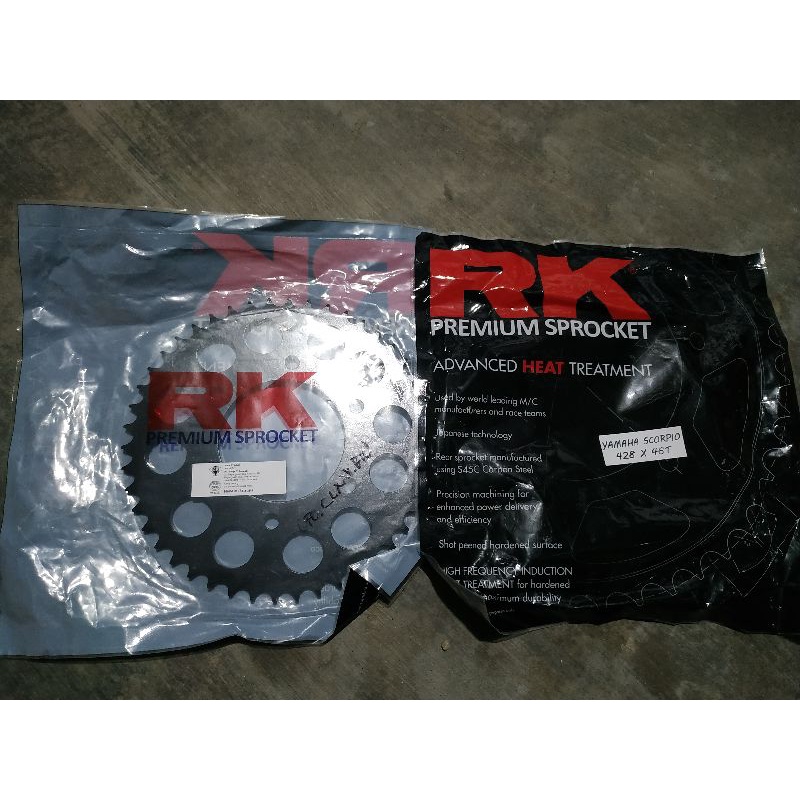 GIR BELAKANG RK TERBARU 428 YAMAHA SCORPIO (VIXION,MX KING ,BYSON)