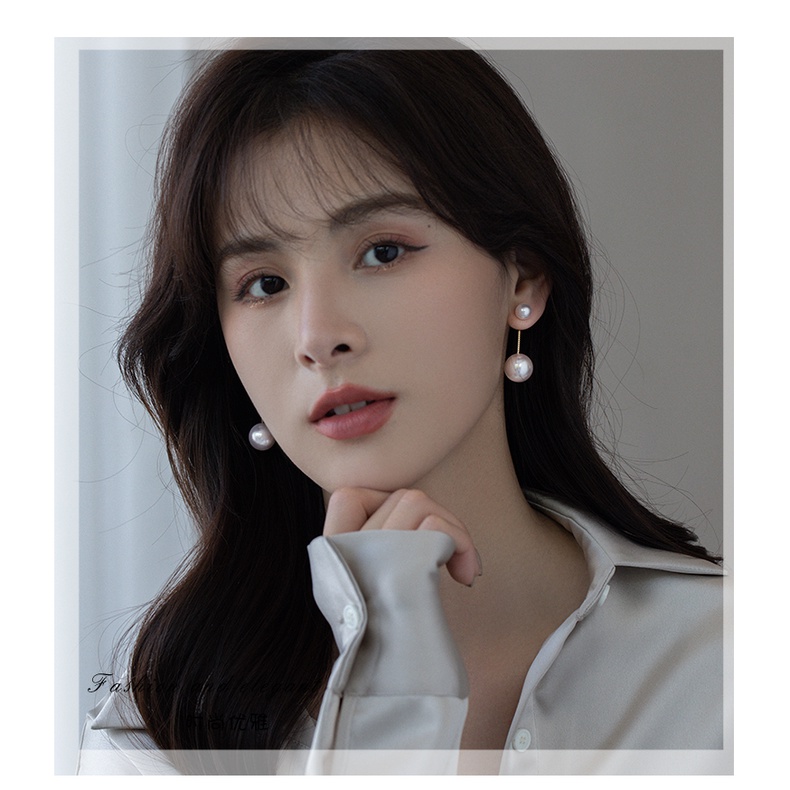 Anting Tusuk Gantung Sterling Silver 925 Hias Mutiara Untuk Wanita