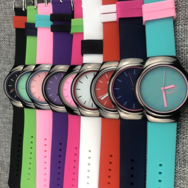 ［Ready Stock］Jam tangan fashion tali karet jelly neki jam wanita mural s1047