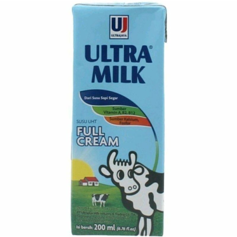 

Susu Ultra Milk 200 Ml Full cream