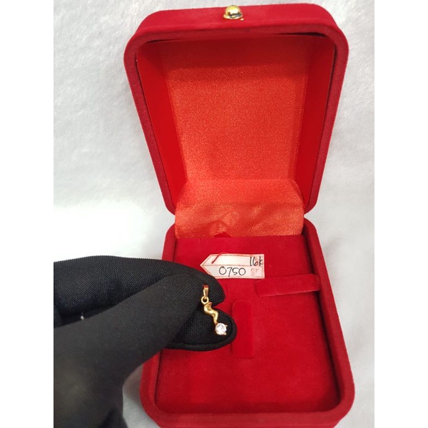 Lt1323E177E liontin emas gold permata putih fashion gold diamond pendant perhiasan asli berat 0.750 