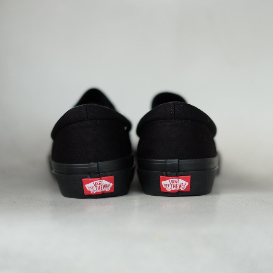 SEPATU IMPORT QUALITY / VANS SLIP ON TERBARU WARNA FULL BLACK