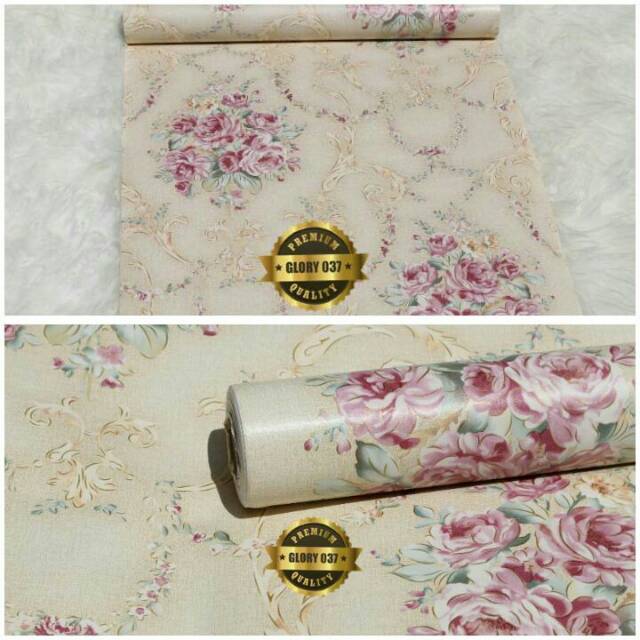 Wallpaper sticker batik krem