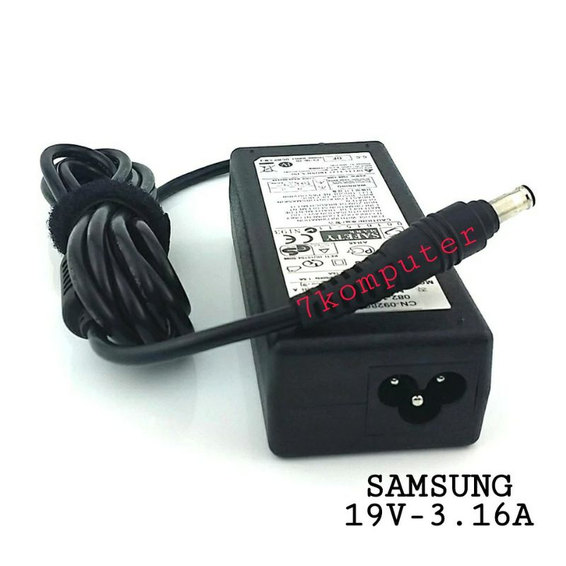 Charger laptop Samsung Notebook NC10 NC20 ND10 ND20 N110 N120 N130 19v-3.16A