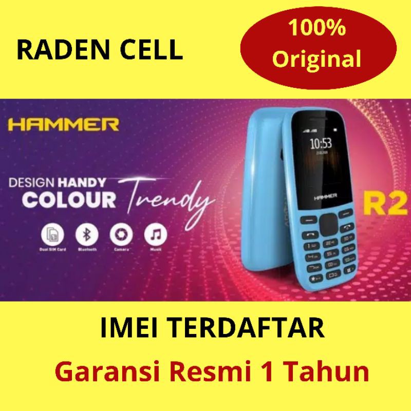 Advan Hammer R2 Candybar Feature Phone HP Murah Handphone Murah Garansi Resmi 1 Tahun
