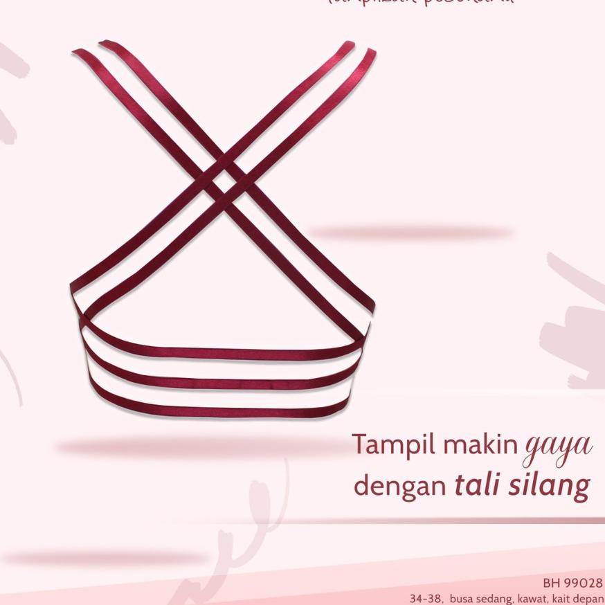 READY ✅Sorex Fashion Bra Pesta Tali Double X Kait Depan Busa Sedang Kawat Setara Cup B BH 99028|KD1