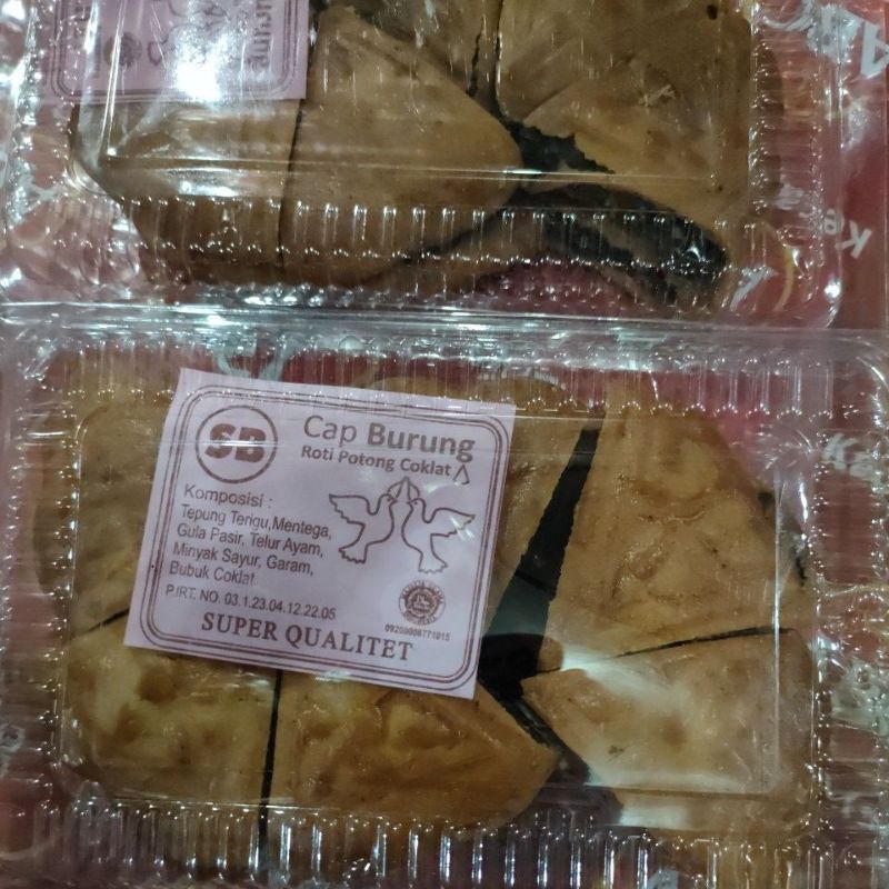 

roti potong kue potong kue jadul rasa coklat isi 12